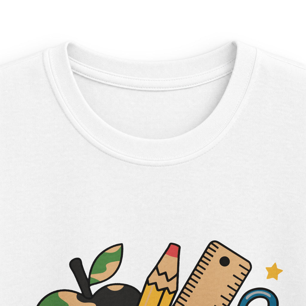 Personalized Kids Tee — "Liam" Back-to-School Backpack & Supplies Design