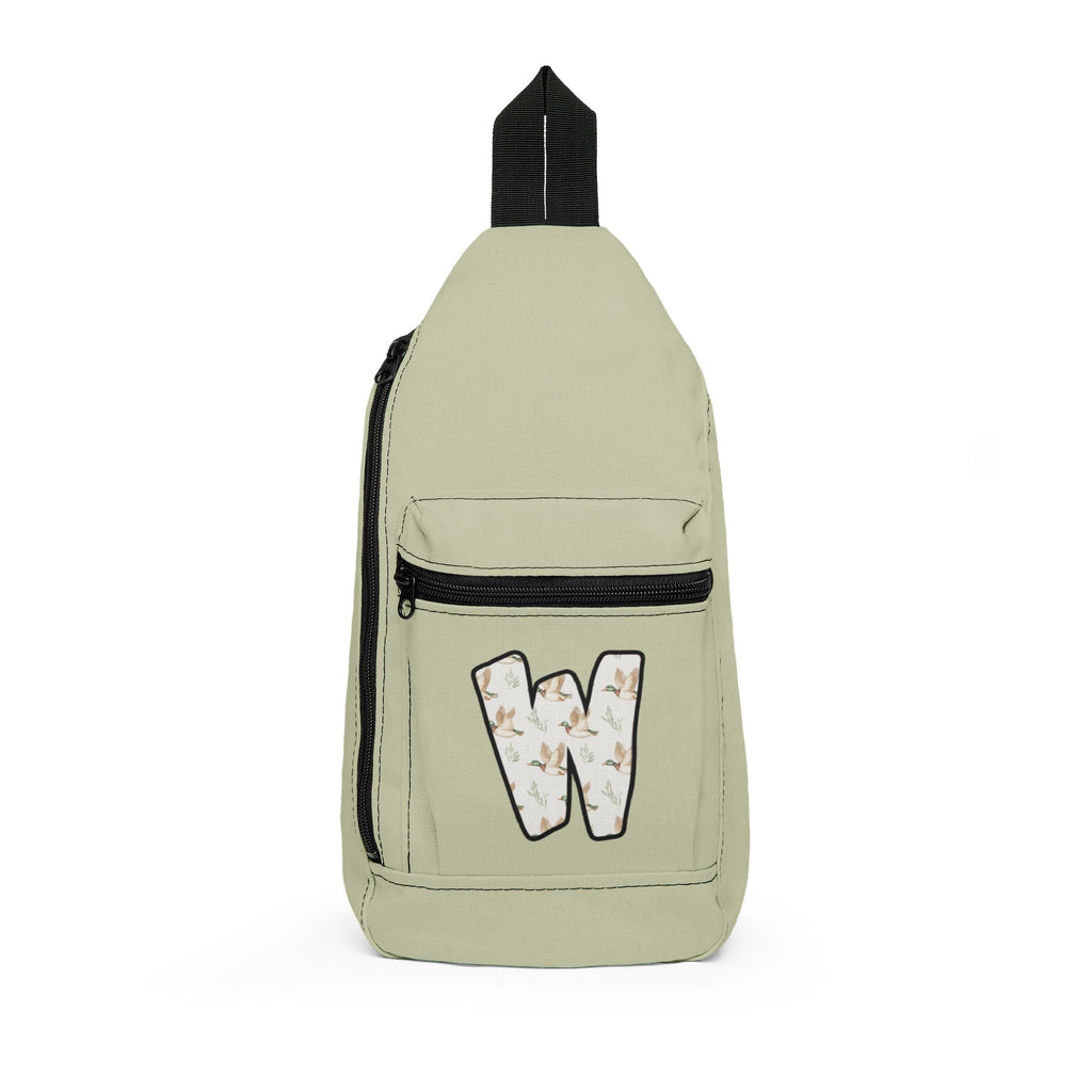 Monogram 'W' Floral Sling Bag — Casual Crossbody Daypack