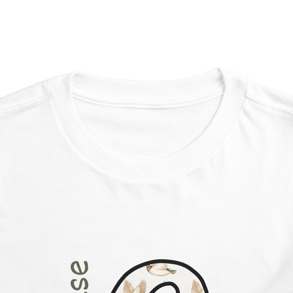 G Floral Initial Toddler Tee — "G is for Grace" Monogram Short Sleeve Shirt