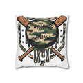Camo Baseball Pillowcase — Square Poly Canvas Sports Throw Pillow Cover