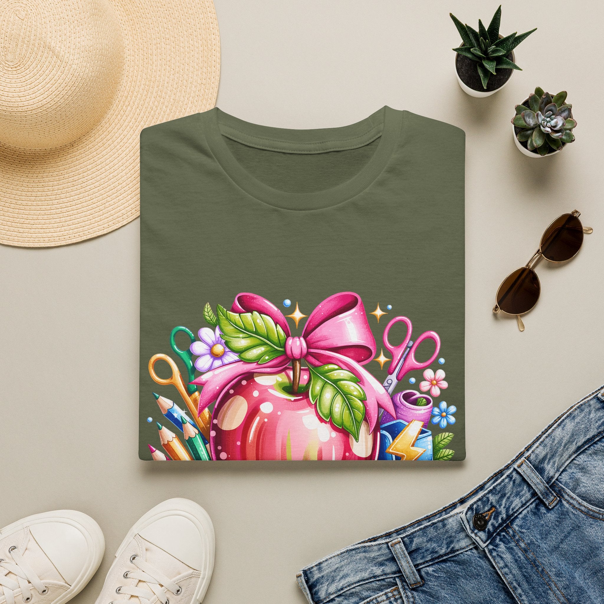 Teacher Apple T-Shirt — Personalized 'Mrs. Charlotte' Back-to-School Gift
