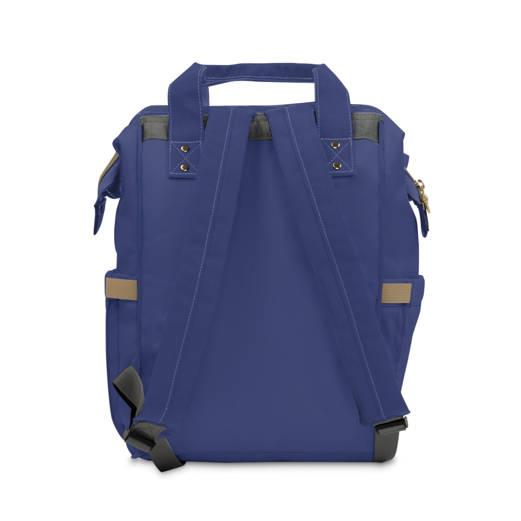Personalized Navy Diaper Backpack – 'Case William' with Camo Flying Crane Design