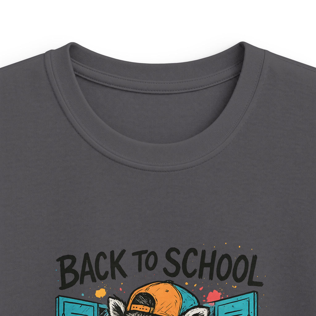 Kids Tee — "Back to School, Back to Feral" Raccoon Graphic