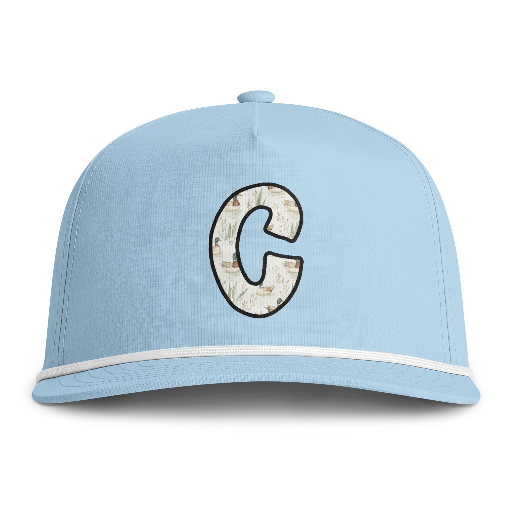 Sunwashed Rope Cap – Distressed C Letter Baseball Hat