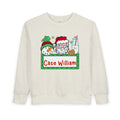 Personalized Toddler Sweatshirt – Christmas Santa & Snowman Name Design (Case William)