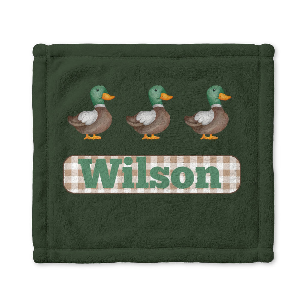 Personalized Duck Baby Lovey Blanket – Wilson Name Design