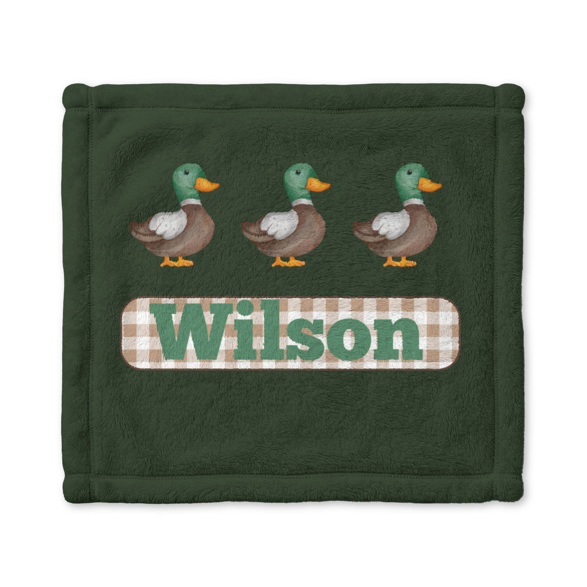 Personalized Duck Baby Lovey Blanket – Wilson Name Design