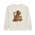 Toddler Sweatshirt — "Hello Fall" Raccoon in Pumpkin Patch | Cute Autumn Kids Pullover