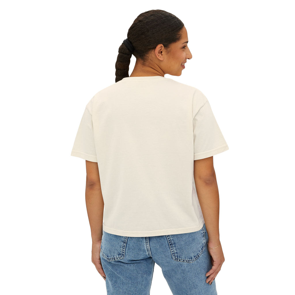 Women's Boxy Tee - Game Day Football Graphic Crop Tee