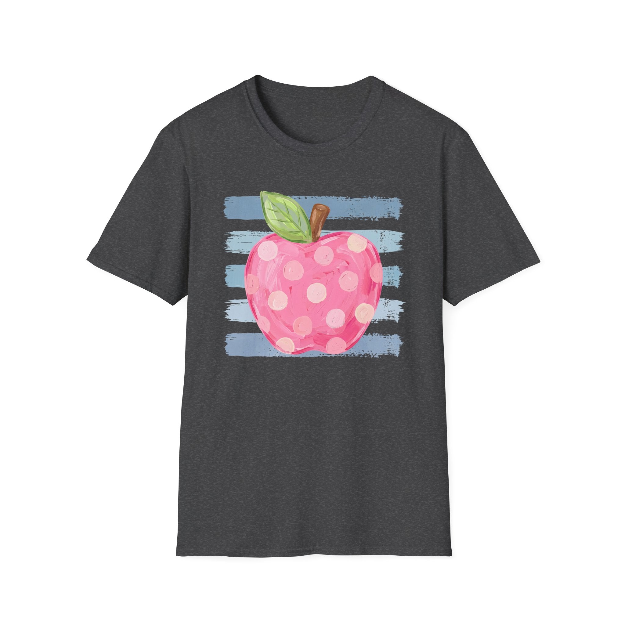 Polka Dot Pink Apple T-Shirt — Cute Teacher/School Graphic Tee