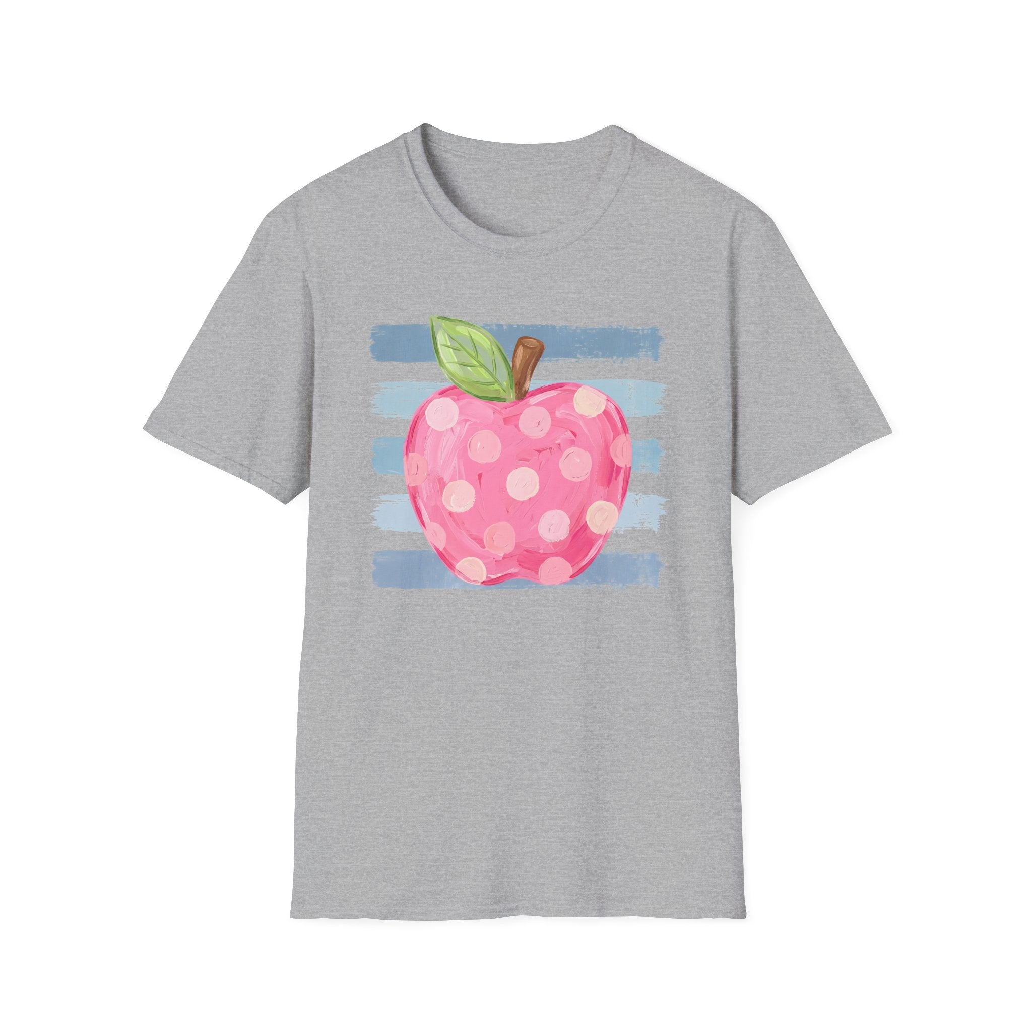 Polka Dot Pink Apple T-Shirt — Cute Teacher/School Graphic Tee