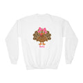 Kids' Personalized Leopard Turkey Crewneck Sweatshirt – Cute Thanksgiving Pullover with Name