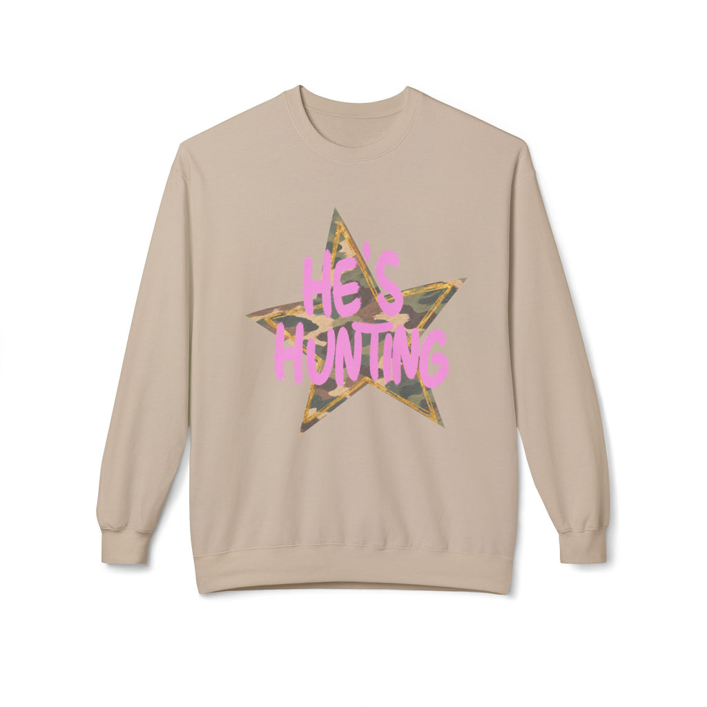 He's Hunting Leopard Star Crewneck Sweatshirt
