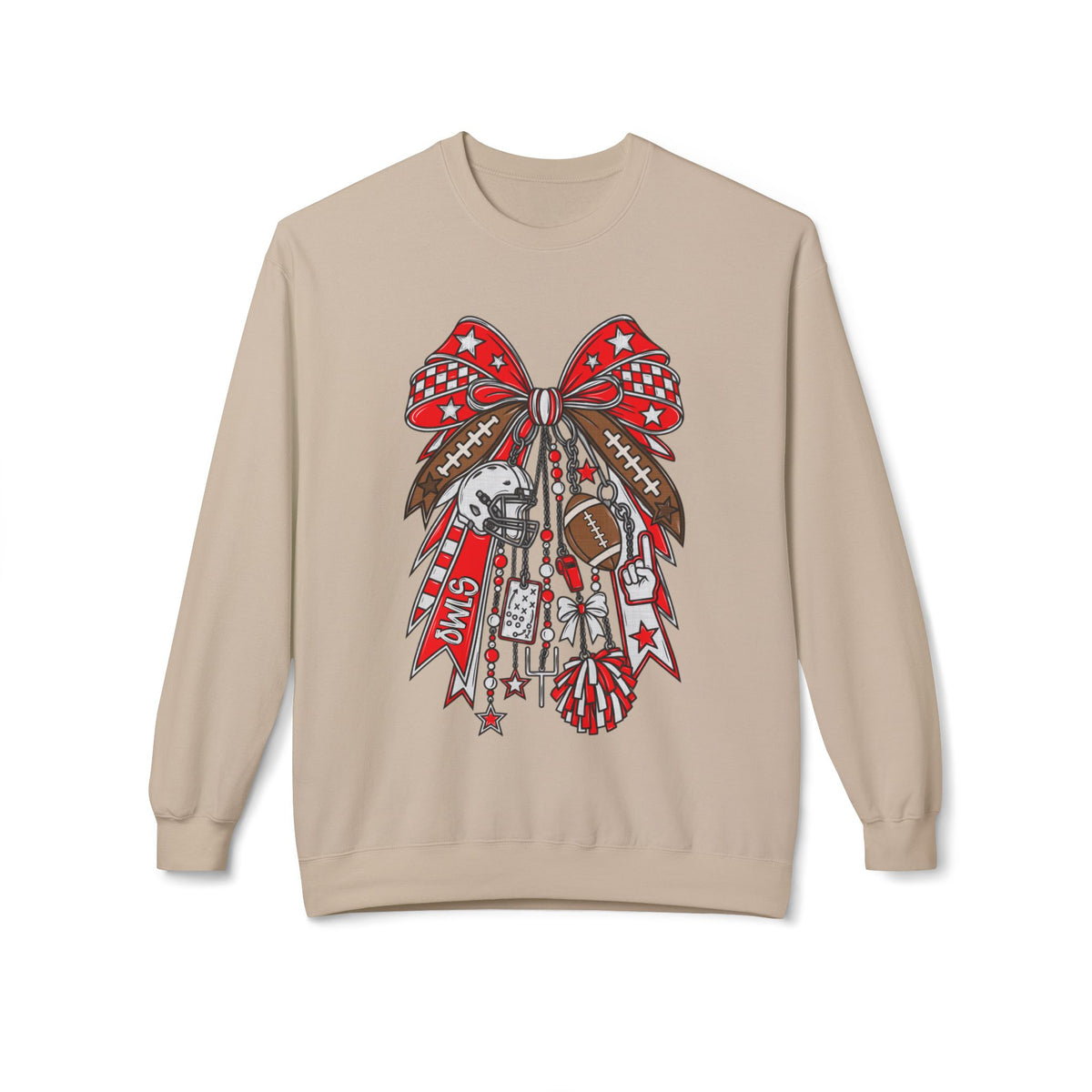 Cheer Bow Football Mom Sweatshirt