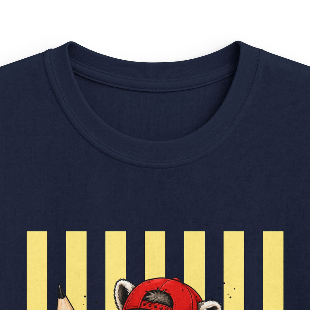 Kids Raccoon Pencil Tee — Cute Back-to-School Graphic Shirt