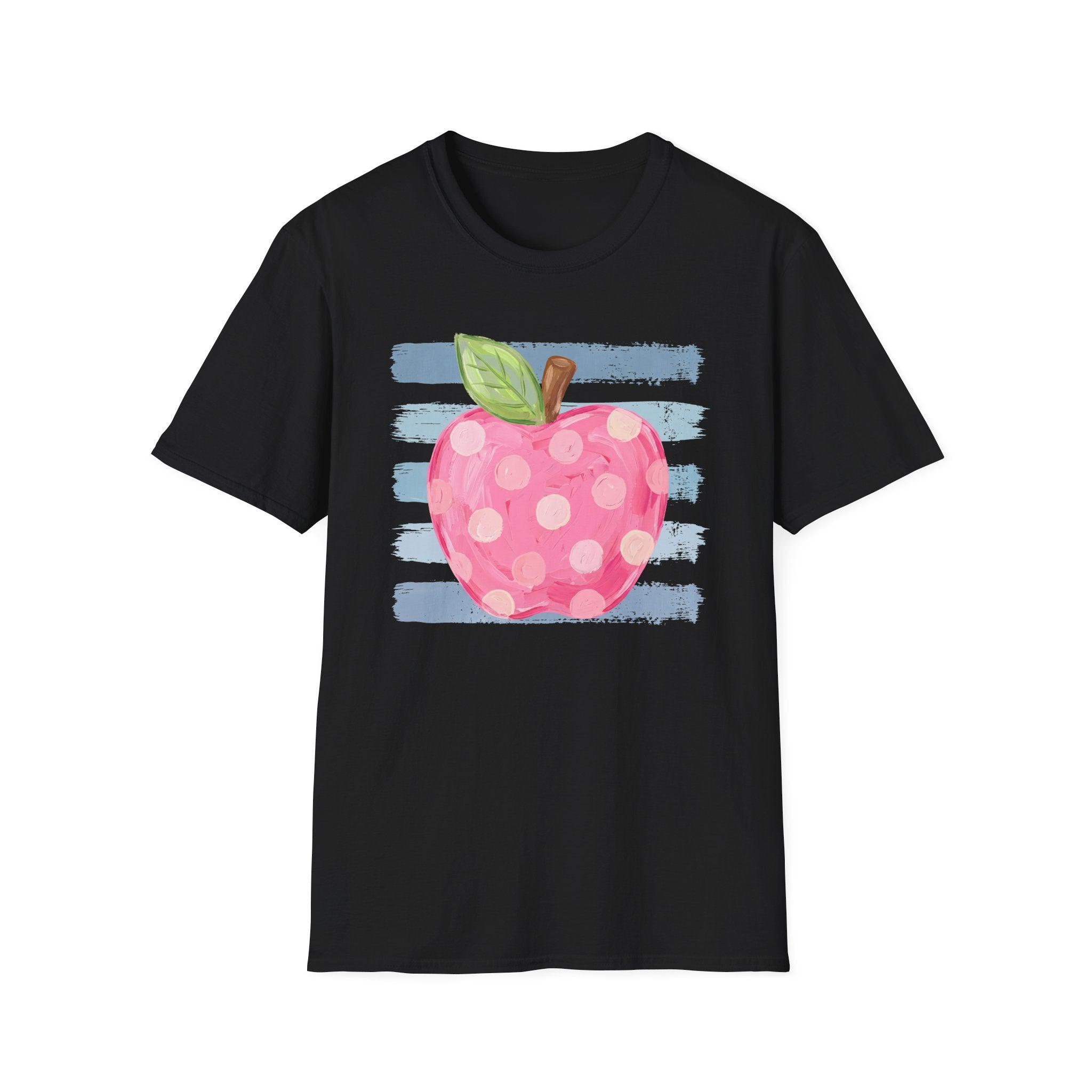 Polka Dot Pink Apple T-Shirt — Cute Teacher/School Graphic Tee