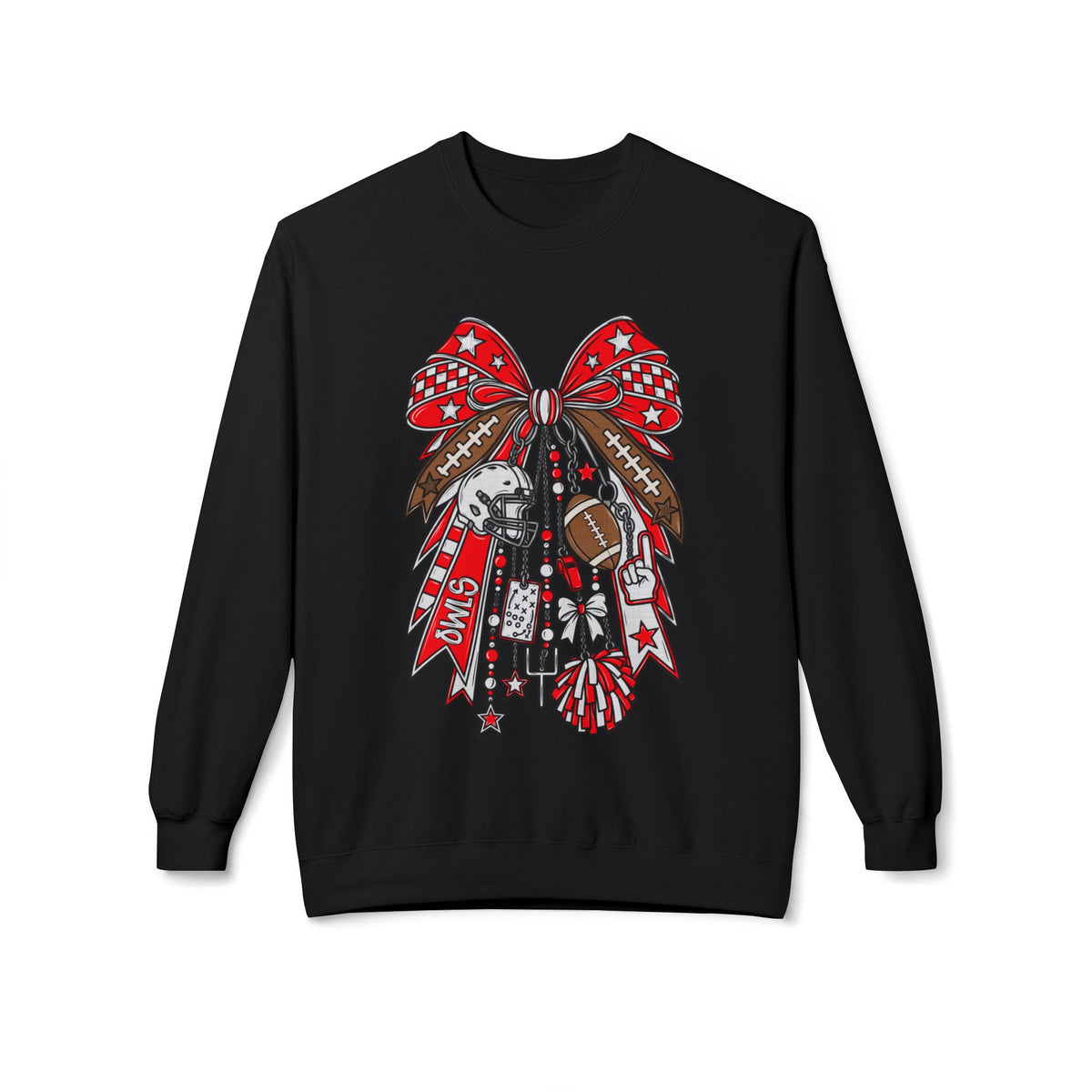 Cheer Bow Football Mom Sweatshirt