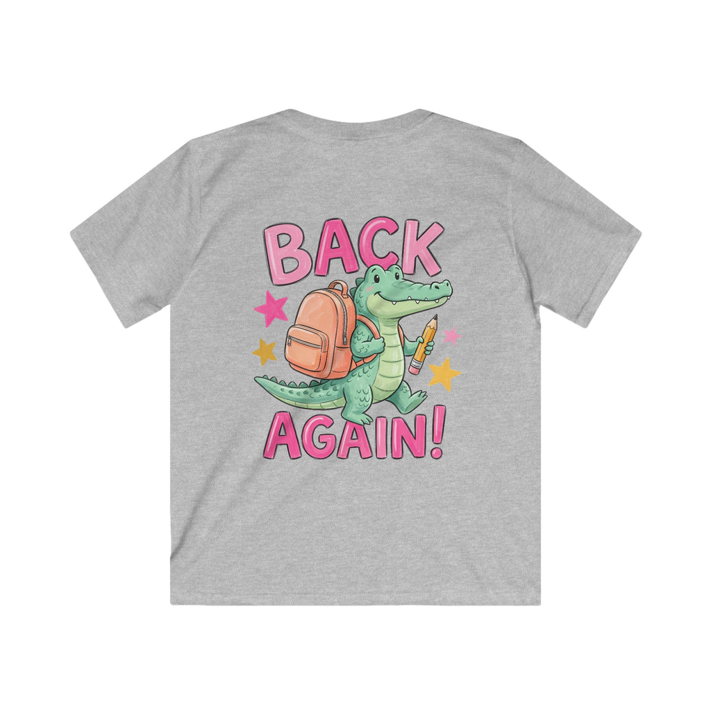 Kids T-Shirt — "Guess Who's Back... Back Again!" Cute Alligator Back-to-School Tee