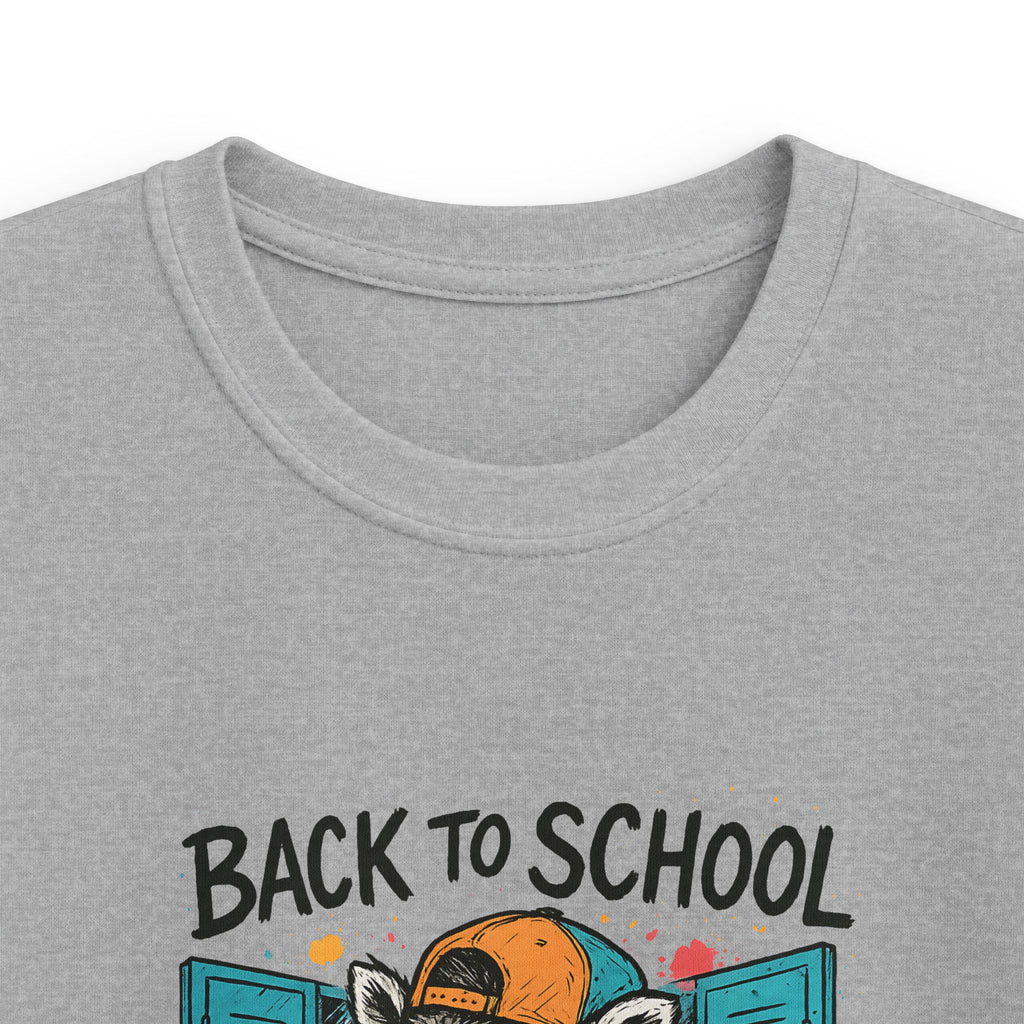 Kids Tee — "Back to School, Back to Feral" Raccoon Graphic