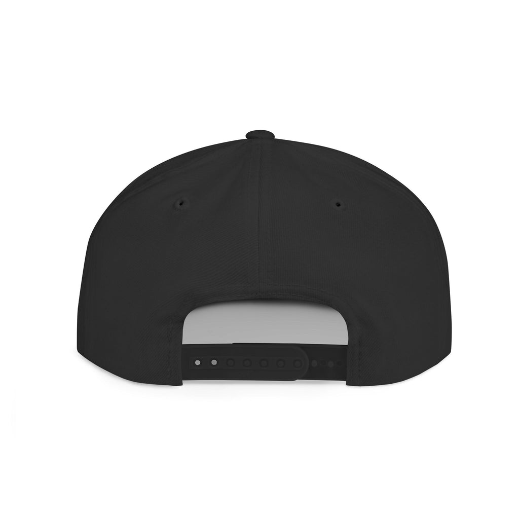 Snapback Hat — Sparkling Floral Dove Embroidered Flat Bill Cap