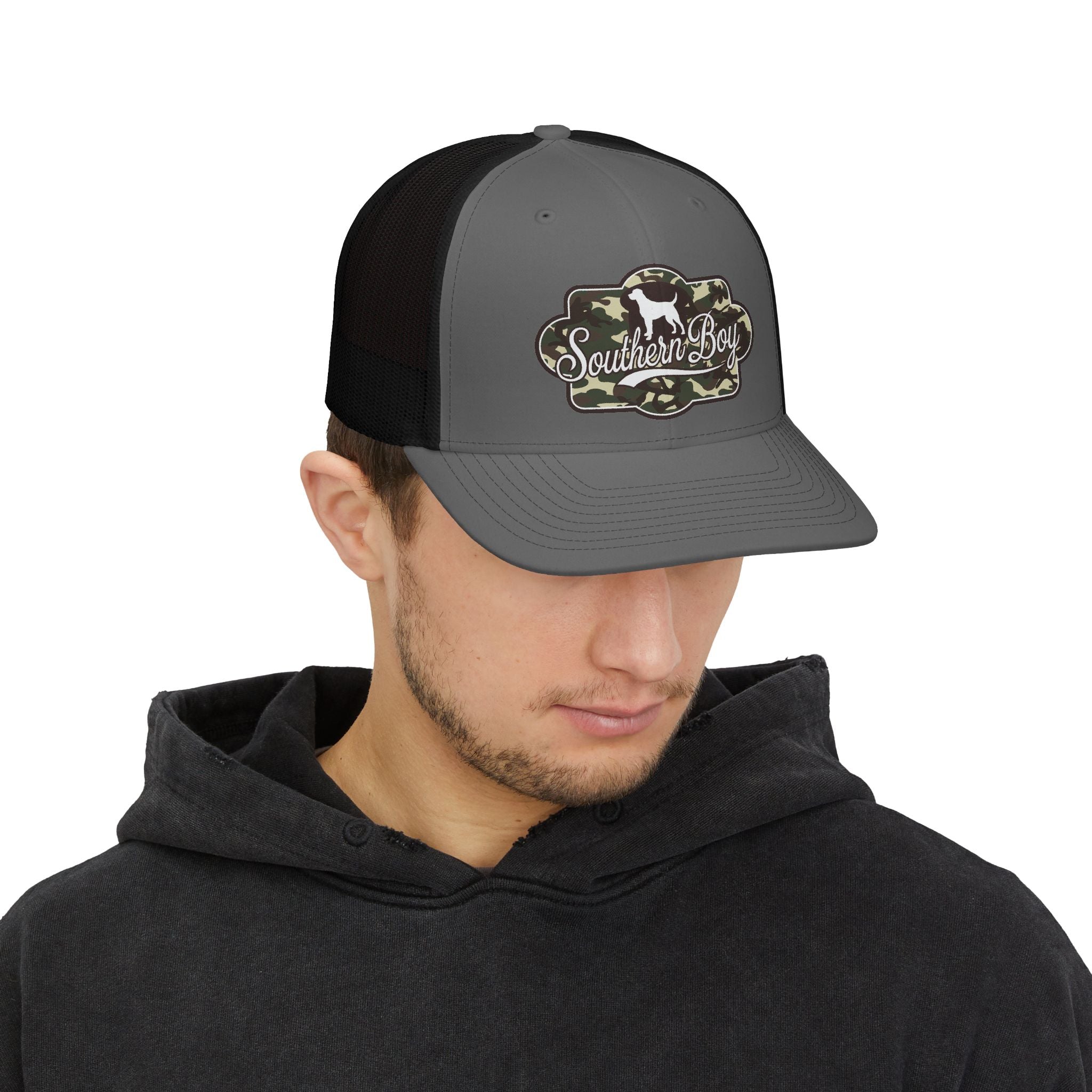 Southern Boy Camo Patch Trucker Cap