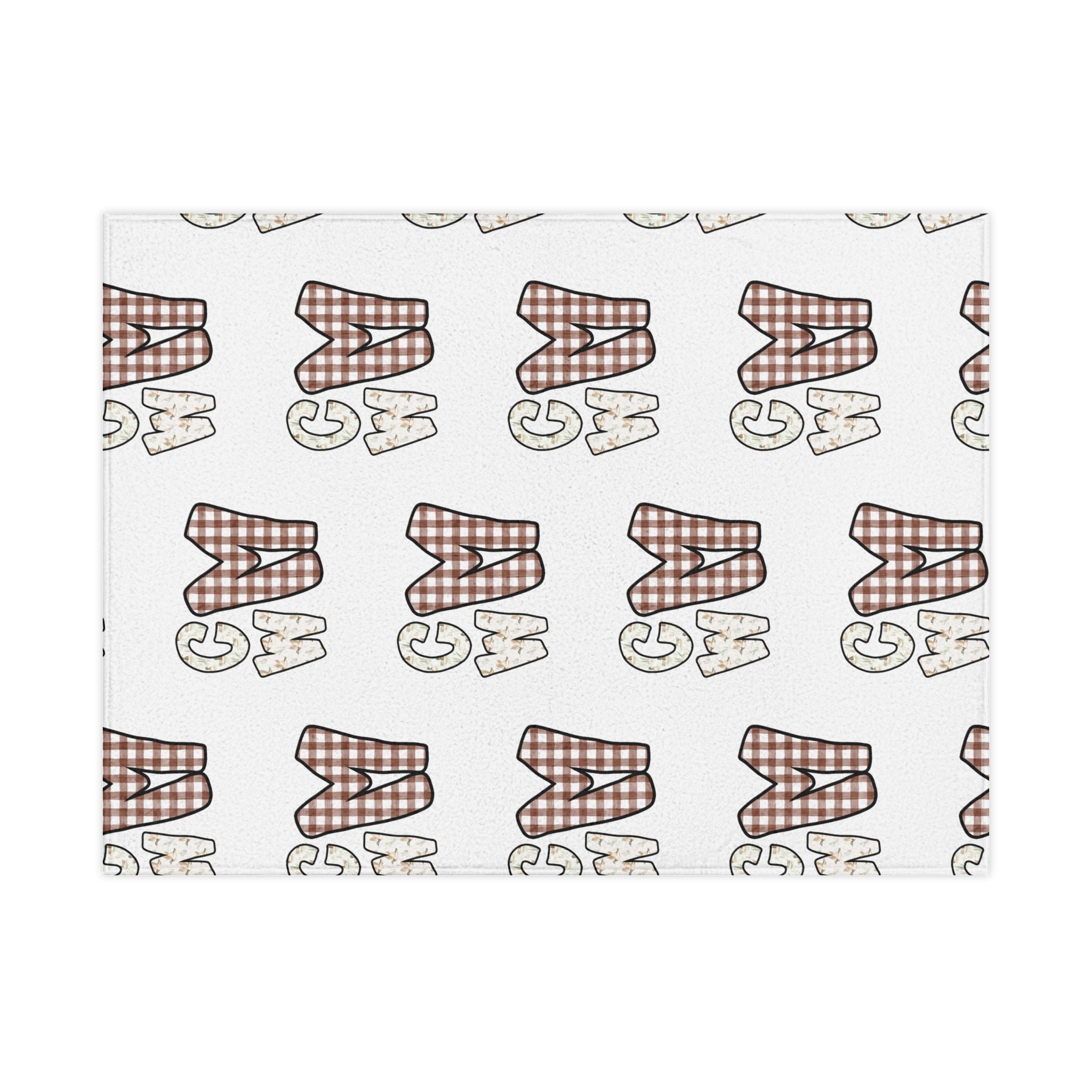 Plaid Letter Pattern Toddler Blanket — Cozy Monogram Nursery Throw