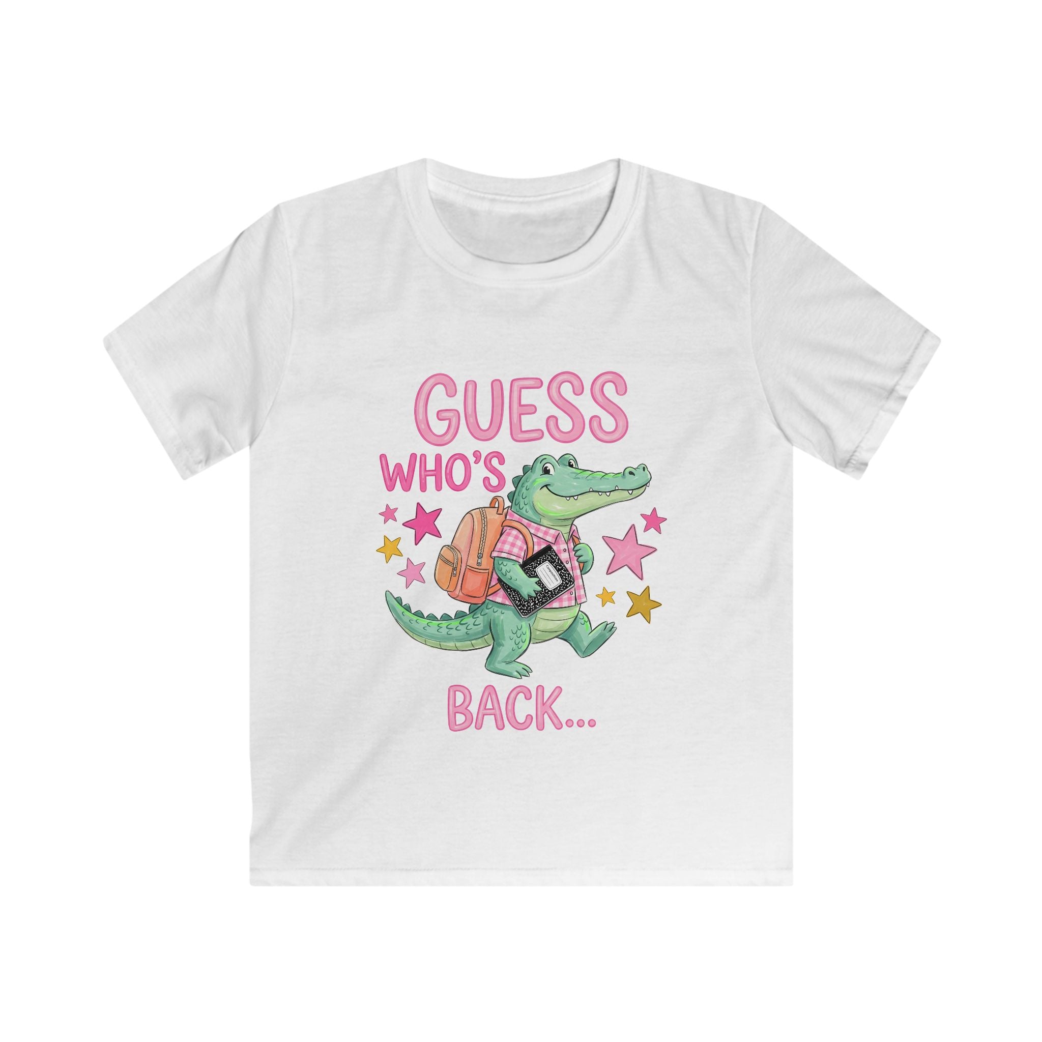 Kids T-Shirt — "Guess Who's Back... Back Again!" Cute Alligator Back-to-School Tee