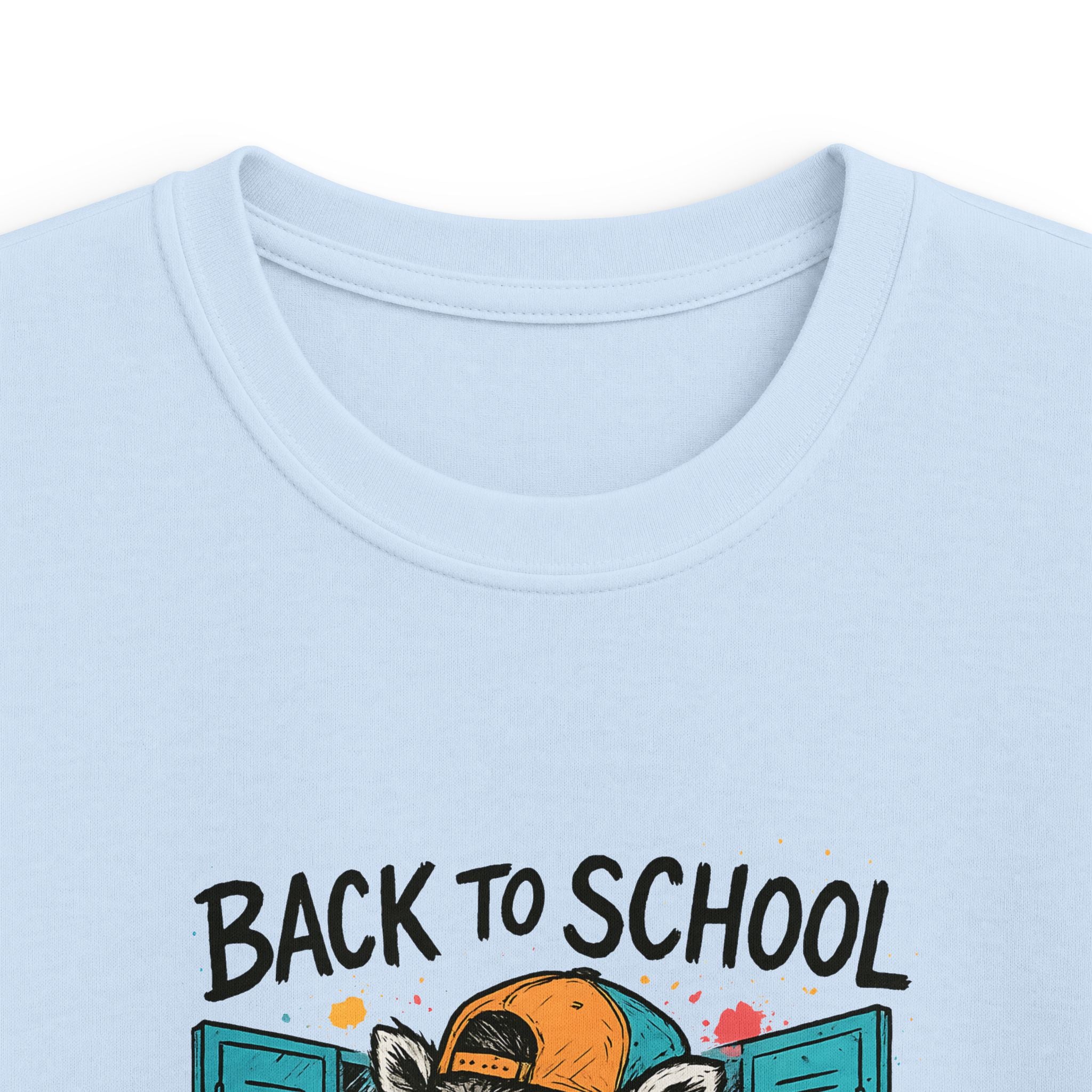 Kids Tee — "Back to School, Back to Feral" Raccoon Graphic