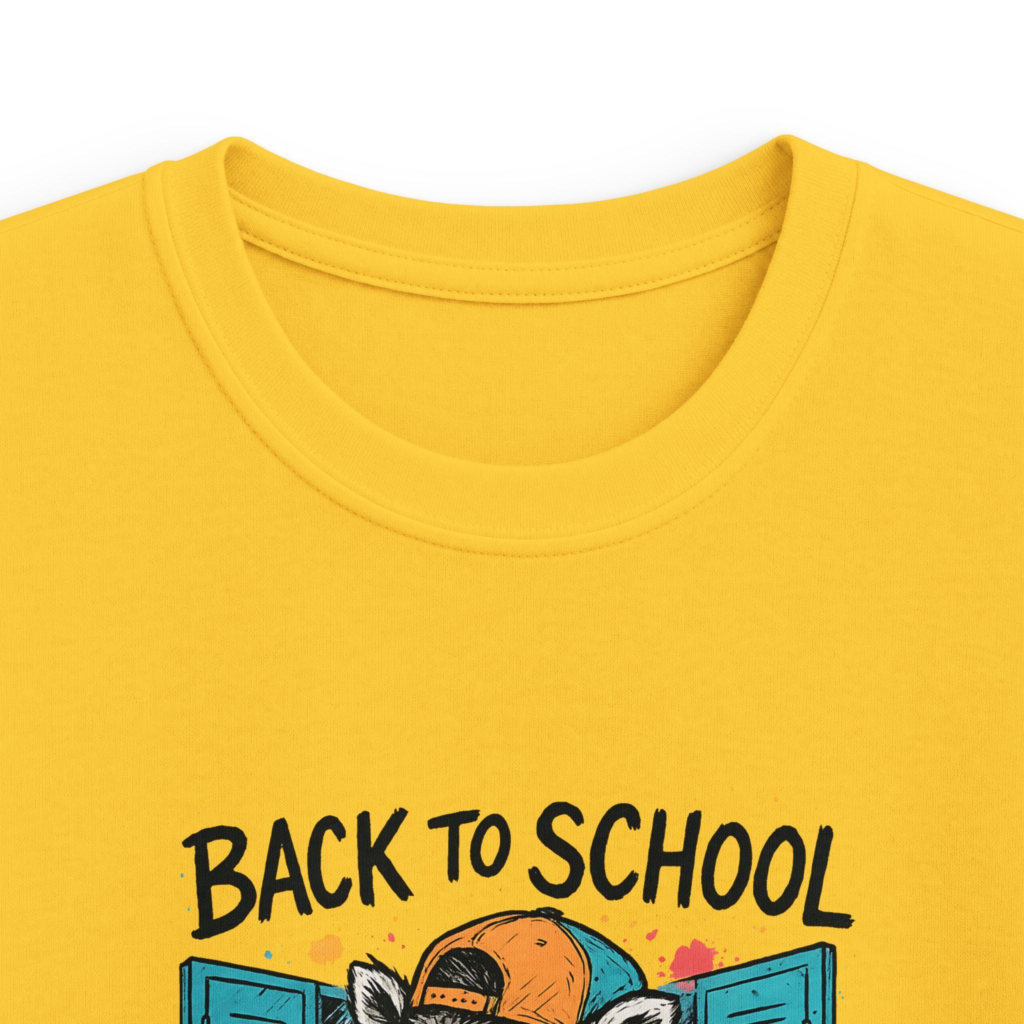 Kids Tee — "Back to School, Back to Feral" Raccoon Graphic