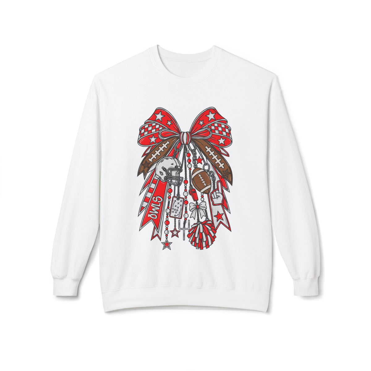 Cheer Bow Football Mom Sweatshirt