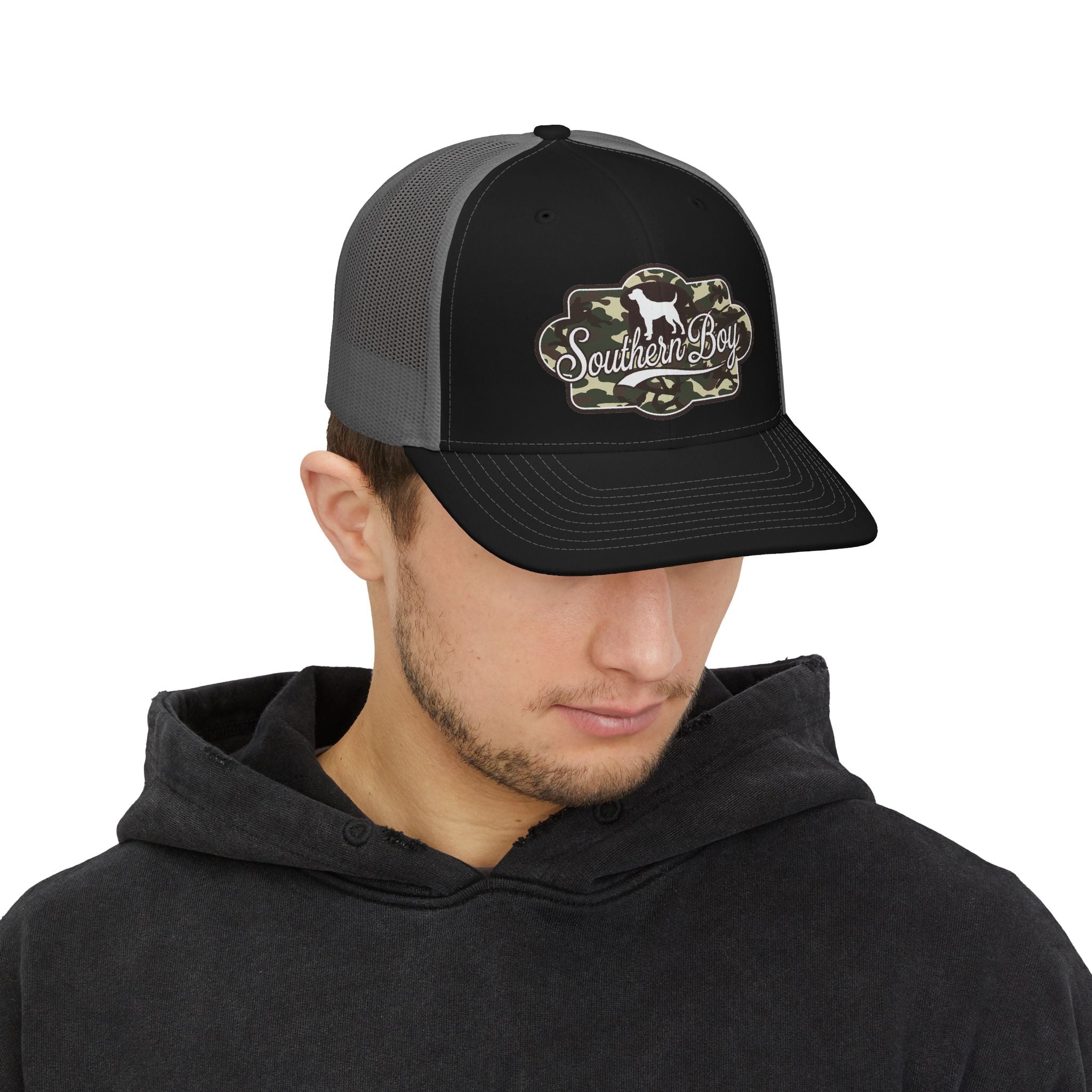 Southern Boy Camo Patch Trucker Cap
