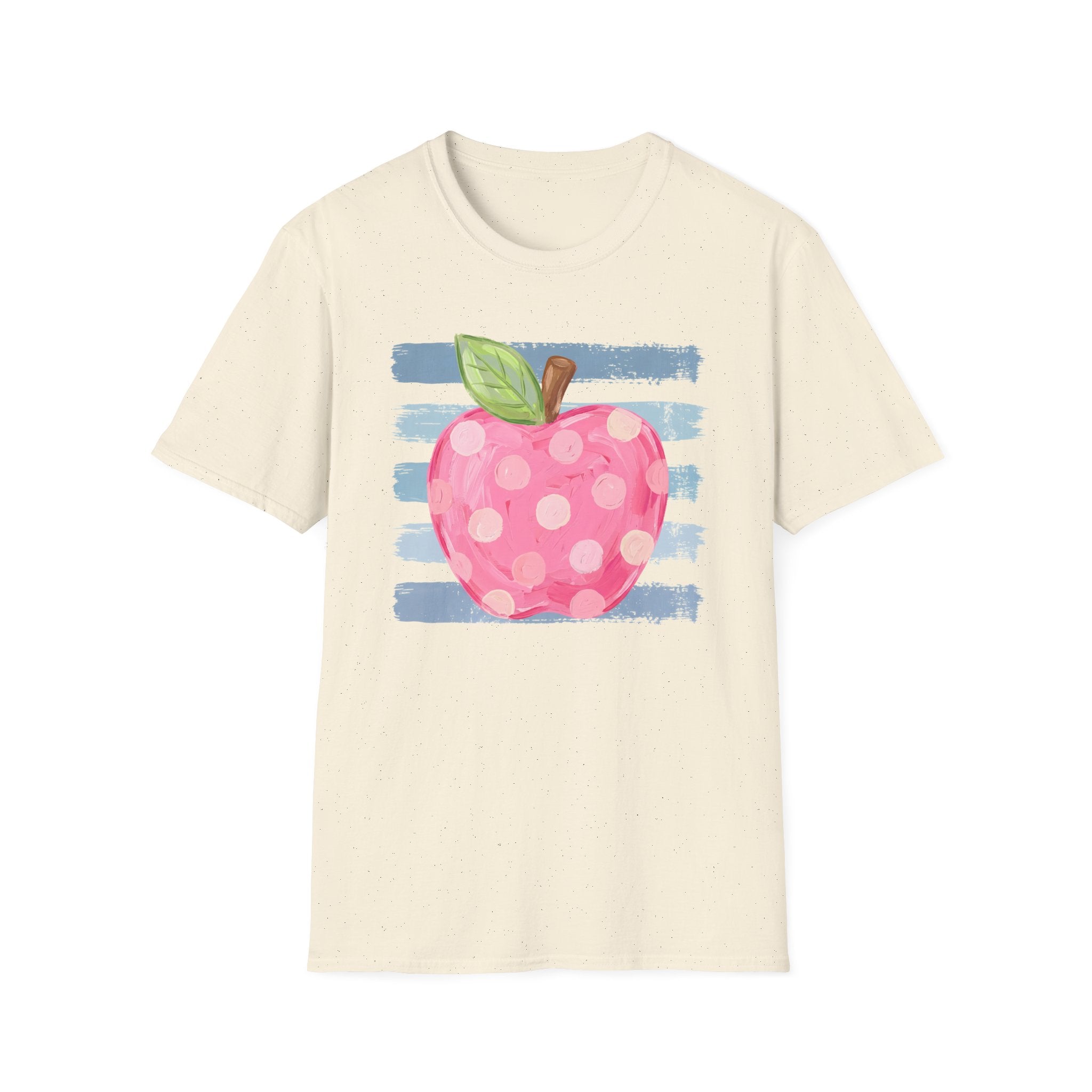 Polka Dot Pink Apple T-Shirt — Cute Teacher/School Graphic Tee