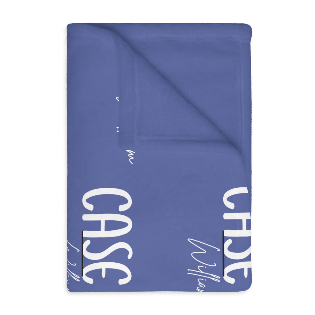 Personalized Name Microfiber Blanket — Custom 'Case William' Repeating Script Design