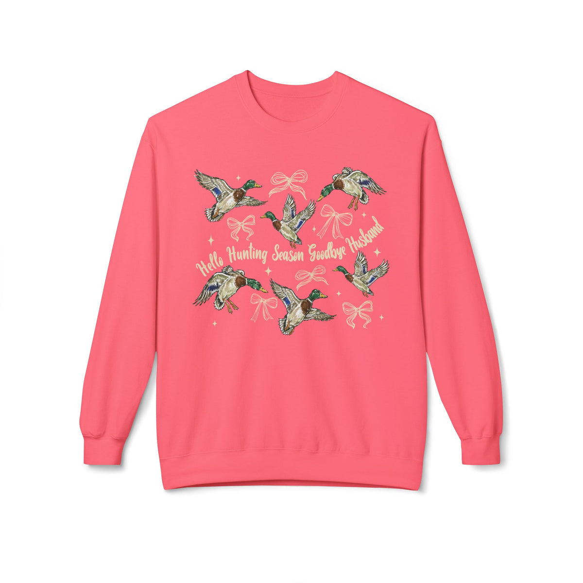 Duck Migration Crewneck Sweatshirt — Flying Mallards Graphic
