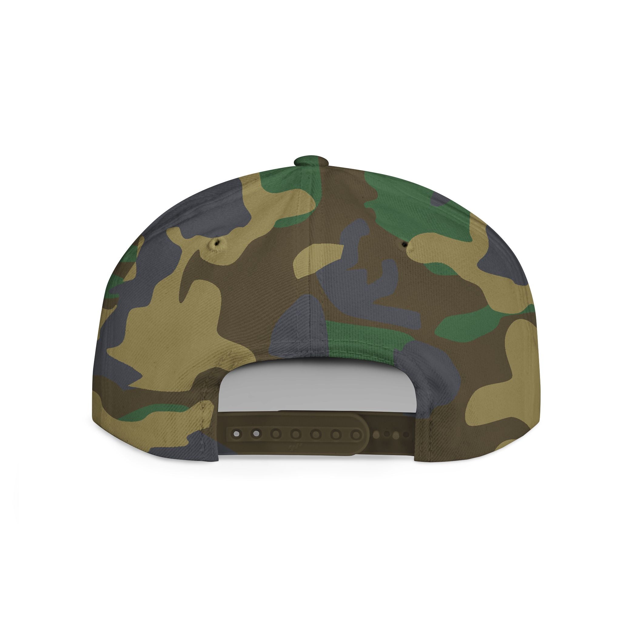 Snapback Hat — Sparkling Floral Dove Embroidered Flat Bill Cap