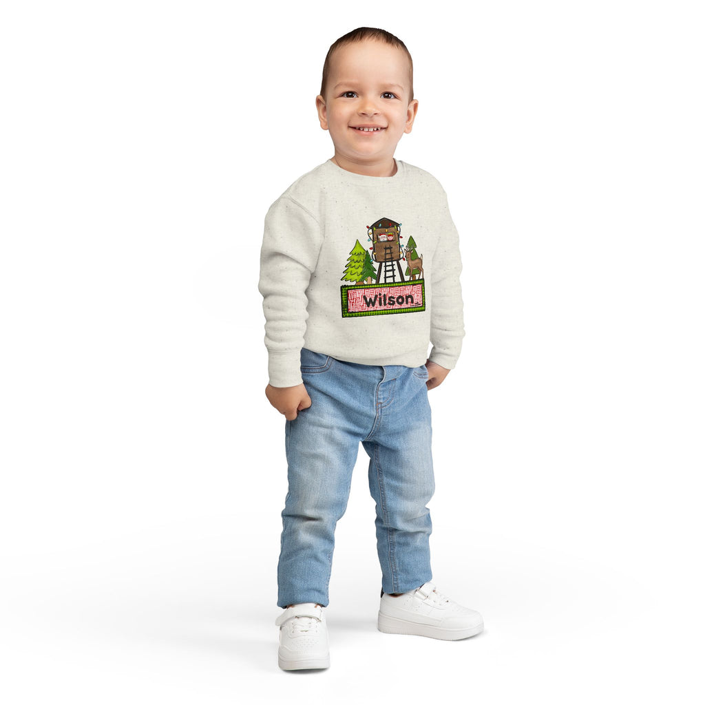 Personalized Treehouse Toddler Sweatshirt — Custom Name Woodland Kids Pullover