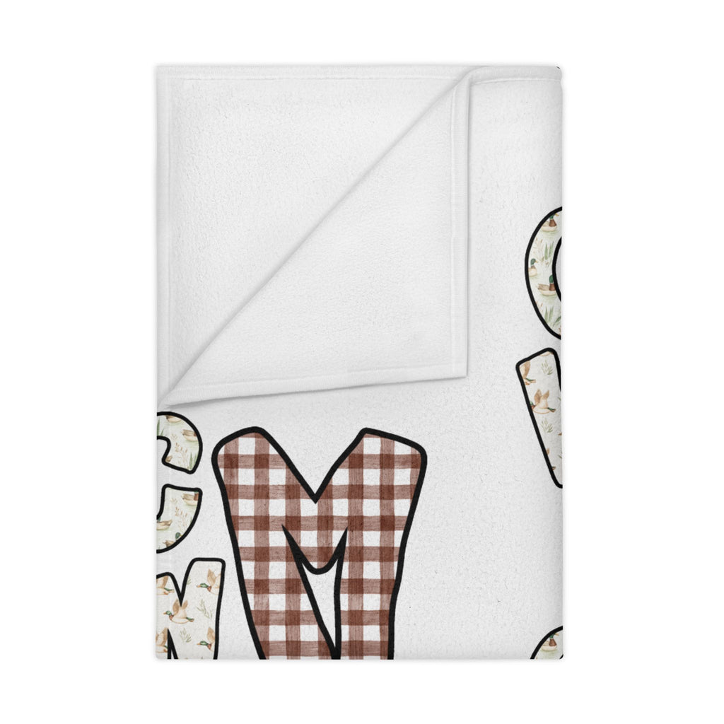 Plaid Letter Pattern Toddler Blanket — Cozy Monogram Nursery Throw