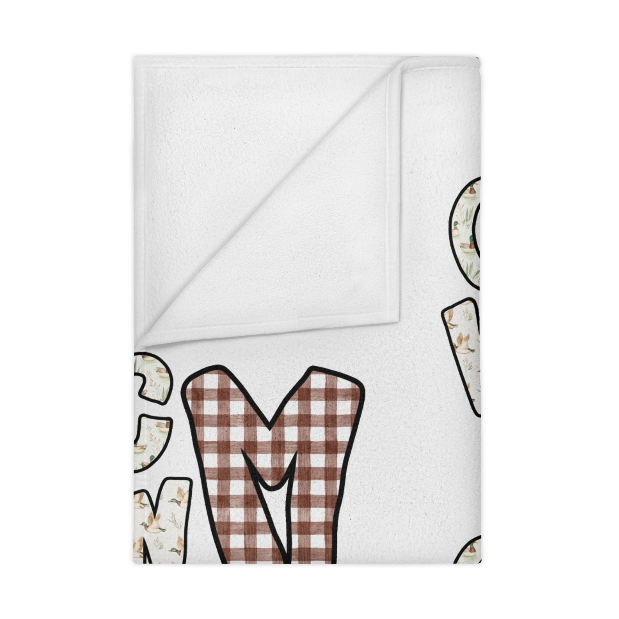 Plaid Letter Pattern Toddler Blanket — Cozy Monogram Nursery Throw