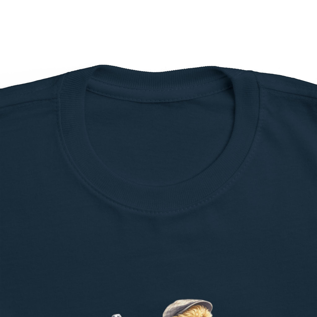 Toddler Golf Pup Tee — Cute Dog with Golf Clubs Kids Shirt