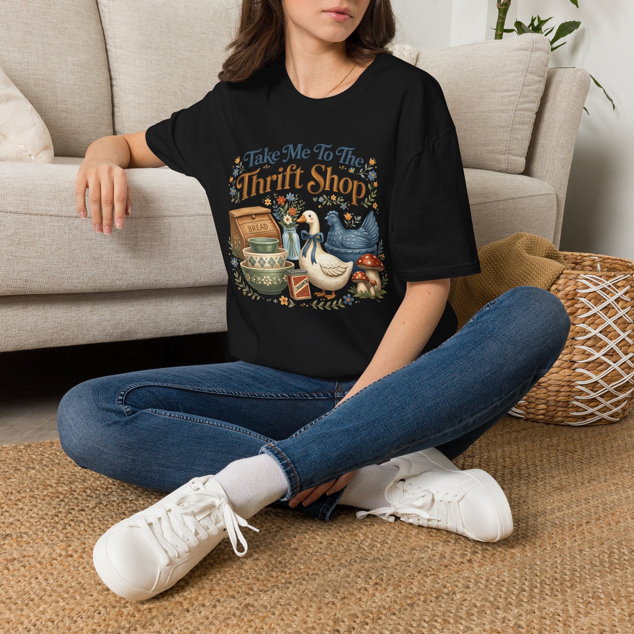 Thrift Shop T‑Shirt — 'Take Me to the Thrift Shop' Vintage Cottagecore Tee