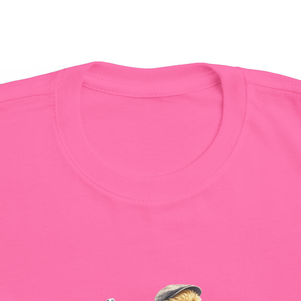 Toddler Golf Pup Tee — Cute Dog with Golf Clubs Kids Shirt