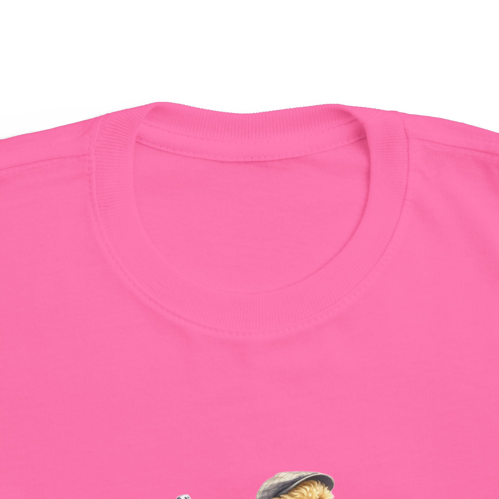 Toddler Golf Pup Tee — Cute Dog with Golf Clubs Kids Shirt