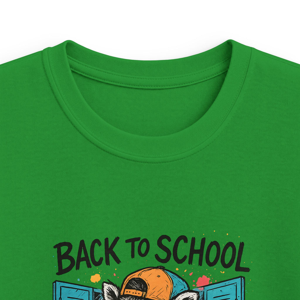 Kids Tee — "Back to School, Back to Feral" Raccoon Graphic