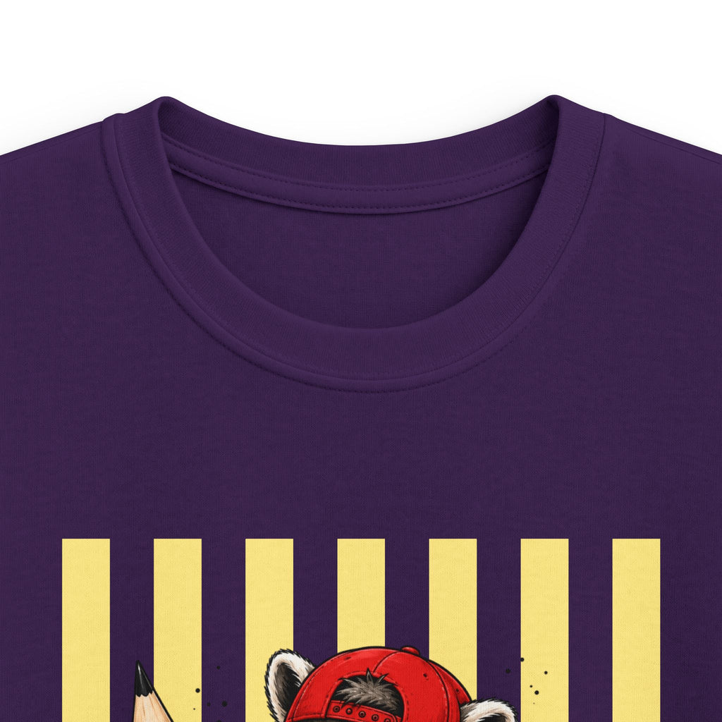 Kids Raccoon Pencil Tee — Cute Back-to-School Graphic Shirt