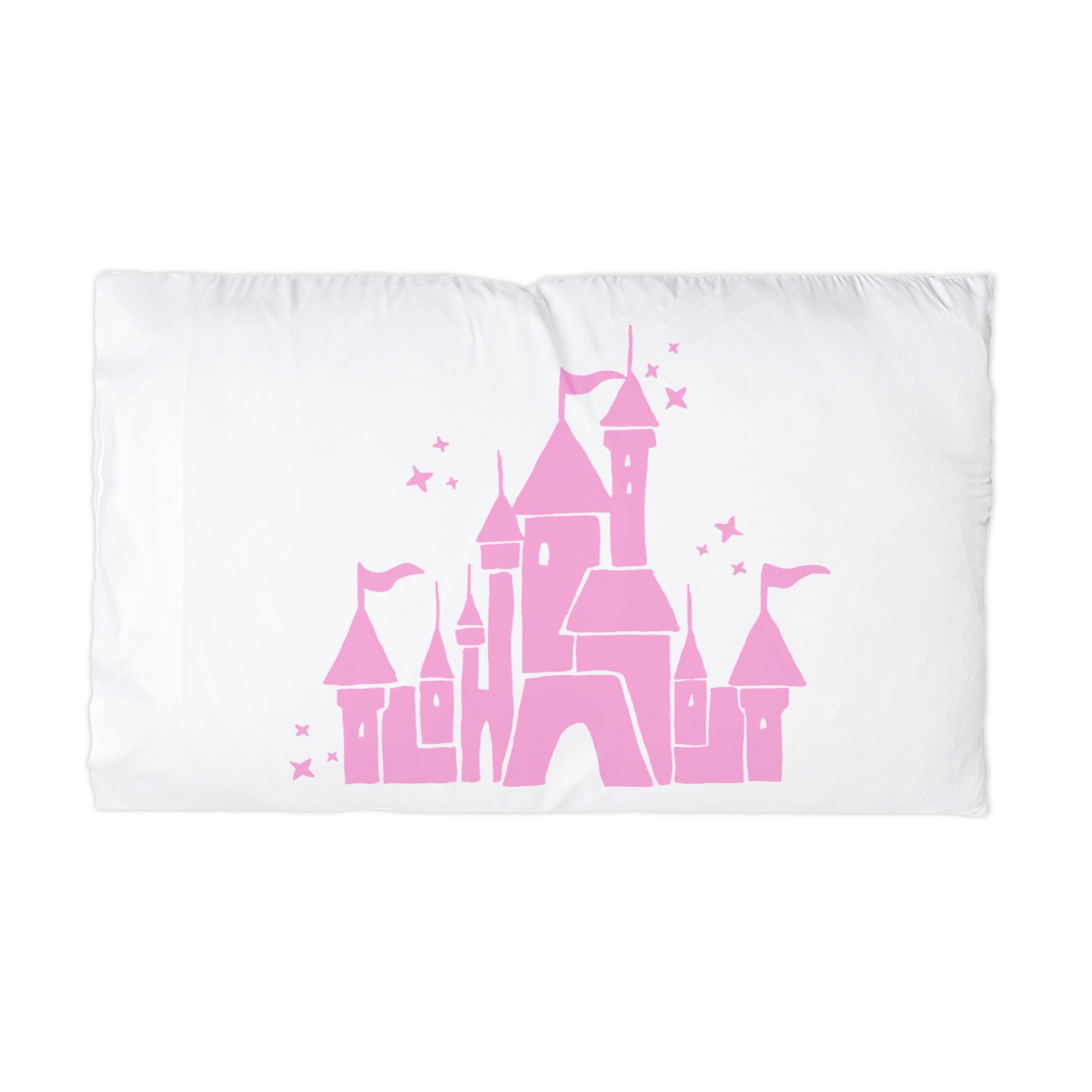Princess Castle Pillowcase – Pink Fairy Tale Microfiber Pillow Cover