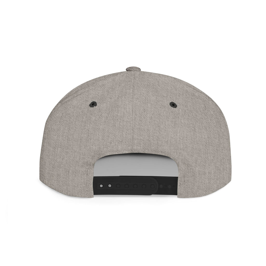 Snapback Hat — Sparkling Floral Dove Embroidered Flat Bill Cap