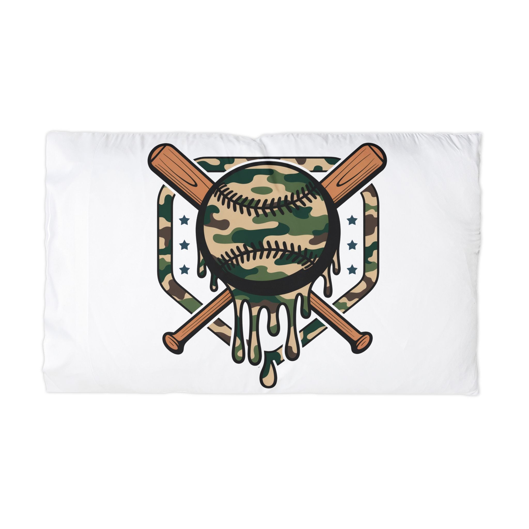 Camo Drip Baseball Microfiber Pillowcase