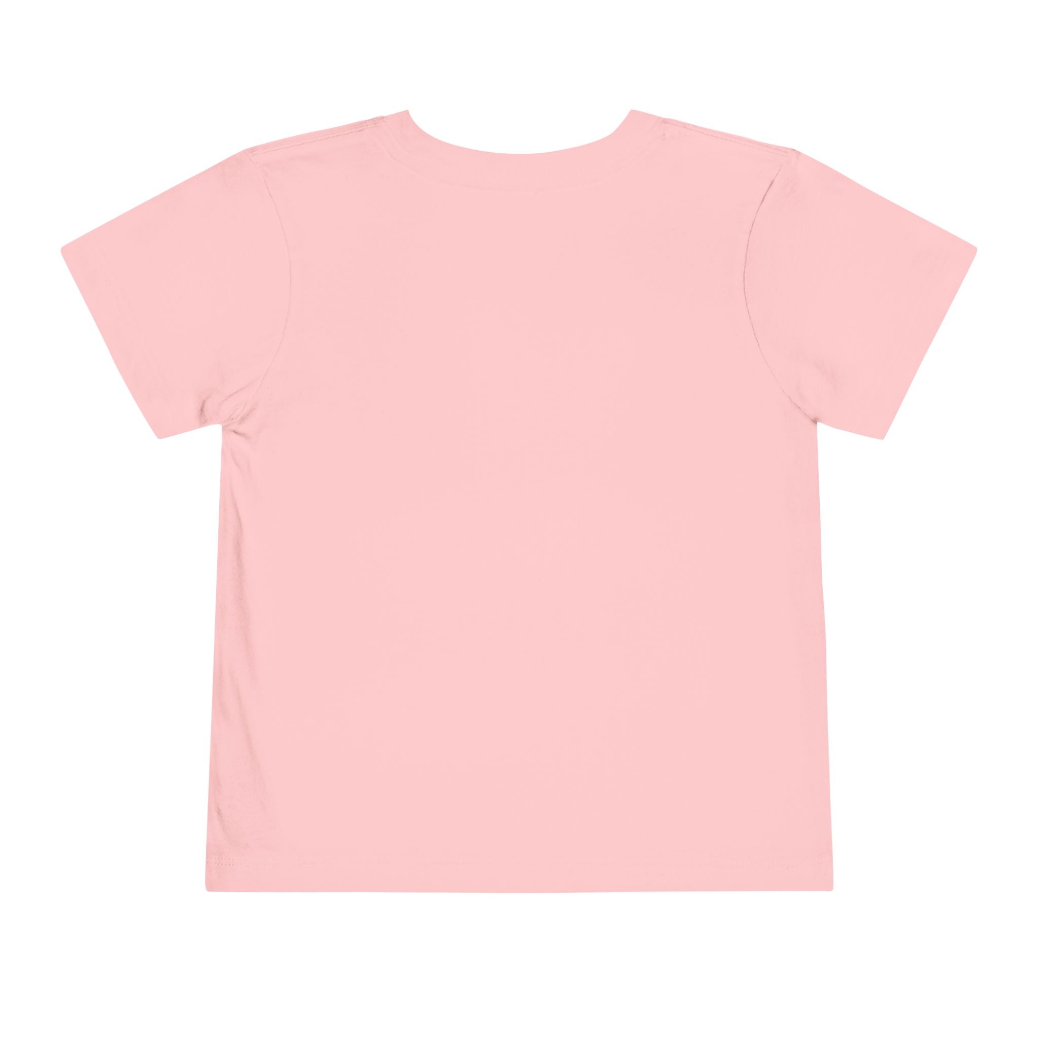 Toddler Tee — Pink Bow Pencil on Blue Striped Background