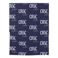 Personalized Navy Baby Swaddle Blanket — Custom Name “Case William”