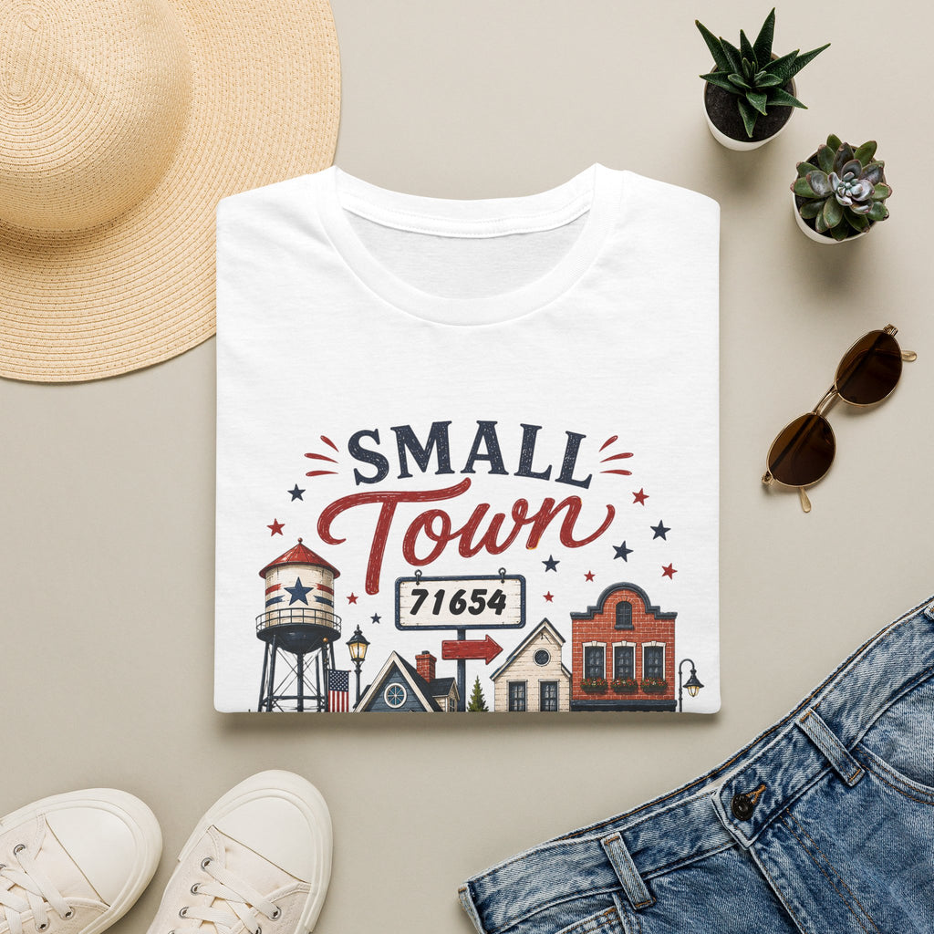 Small Town Freedom T-Shirt — Vintage Main Street Graphic (ZIP 71654)
